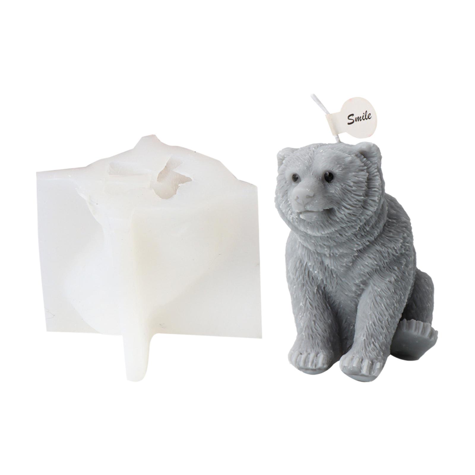 

Практичная форма для изготовления мыла в виде свечей с животными, нежная 3D силиконовая форма в форме медведя в форме свечи, идеальный подарок для любителей рукоделия