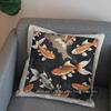 2D Colorful Fish Pattern Decorative Pillow Cover Pattern Cushion Cover Suitable For Sofa Bedroom Car Pillow Cover