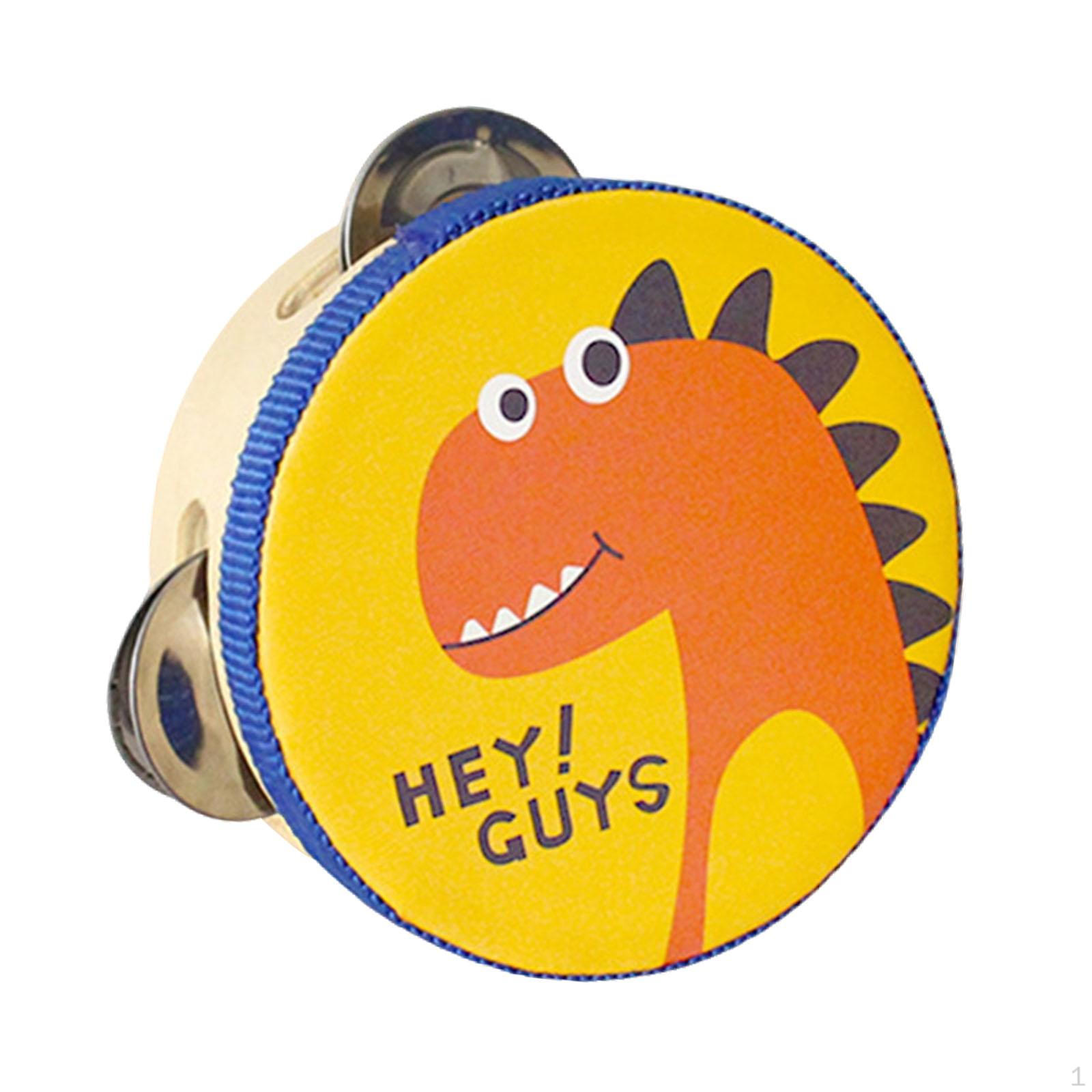 

Деревянные ручные тамбурины двухрядные тамбурин барабан колокольчик для игровых игрушек 10cm_Girl