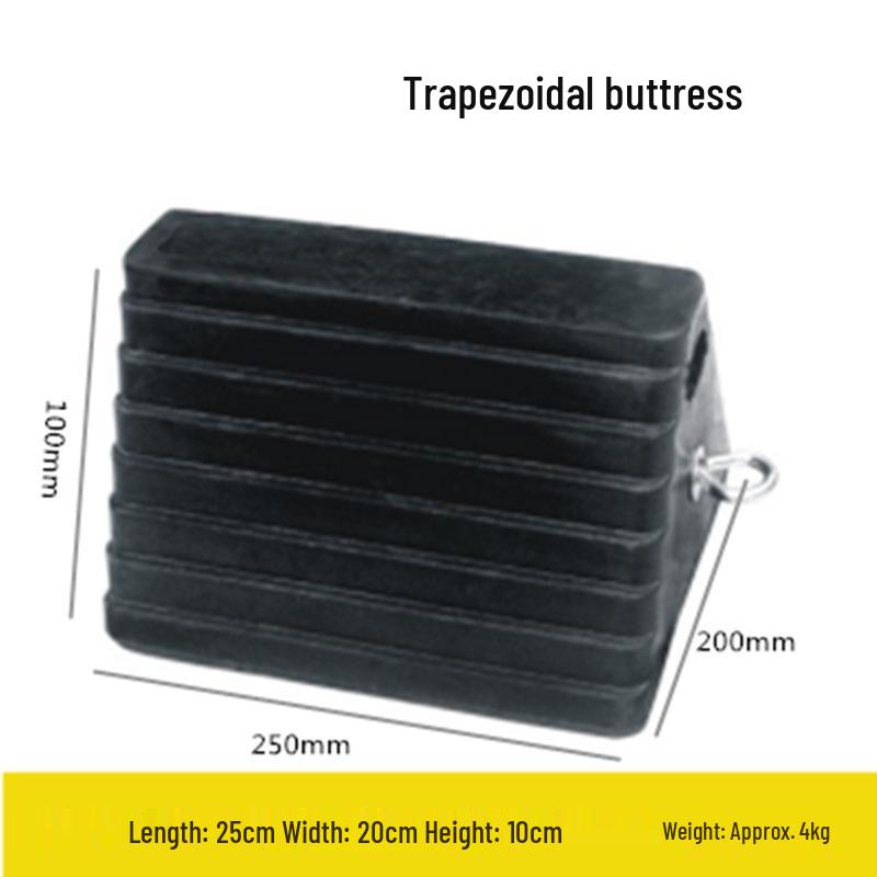 Anti-slip Rubber & Wood Tire Stop Block - Prevents Car Rolling