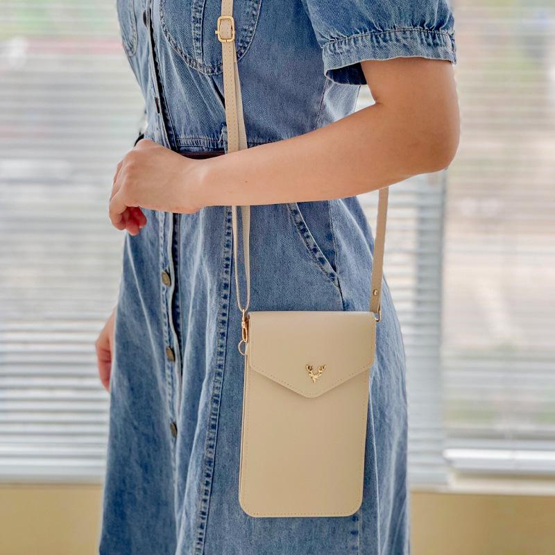 

Сумка через плечо с сенсорным экраном Сумка для телефона Стильная легкая сумка-мессенджер Студентка Маленький кошелек PU Клатч Кошелек