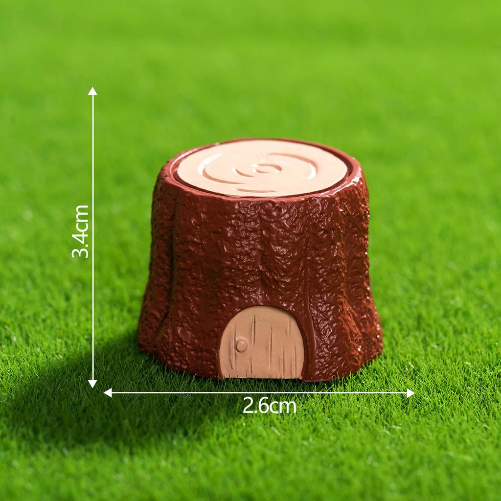 Micro Landscape Decoration Cute Forest Tree House Small House Resin Crafts Diy Tabletop Decoration Accessories