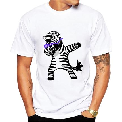 2019 Summer Fashion Dabbing Unicorn TShirt Men Funny T Shirts Dabbing Hip Pop UnicornCatZebra Tops Tee Gt184