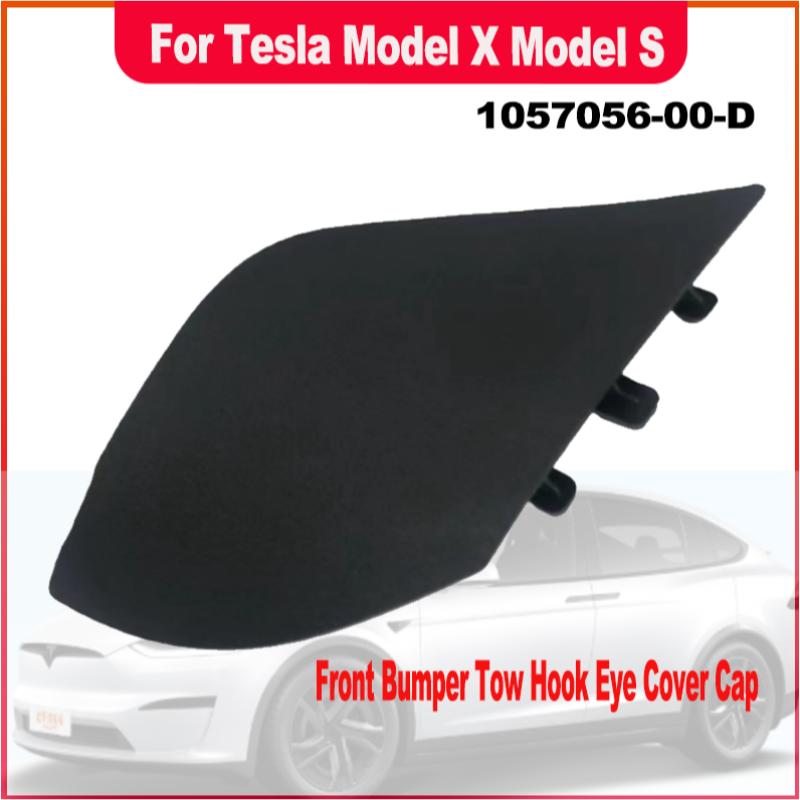 Front Bumper Tow Hook Eye Cover Cap For Tesla Model X Model S 2015-2021 OEM 1057056-00-D 105705600D Replacement Car Accessories