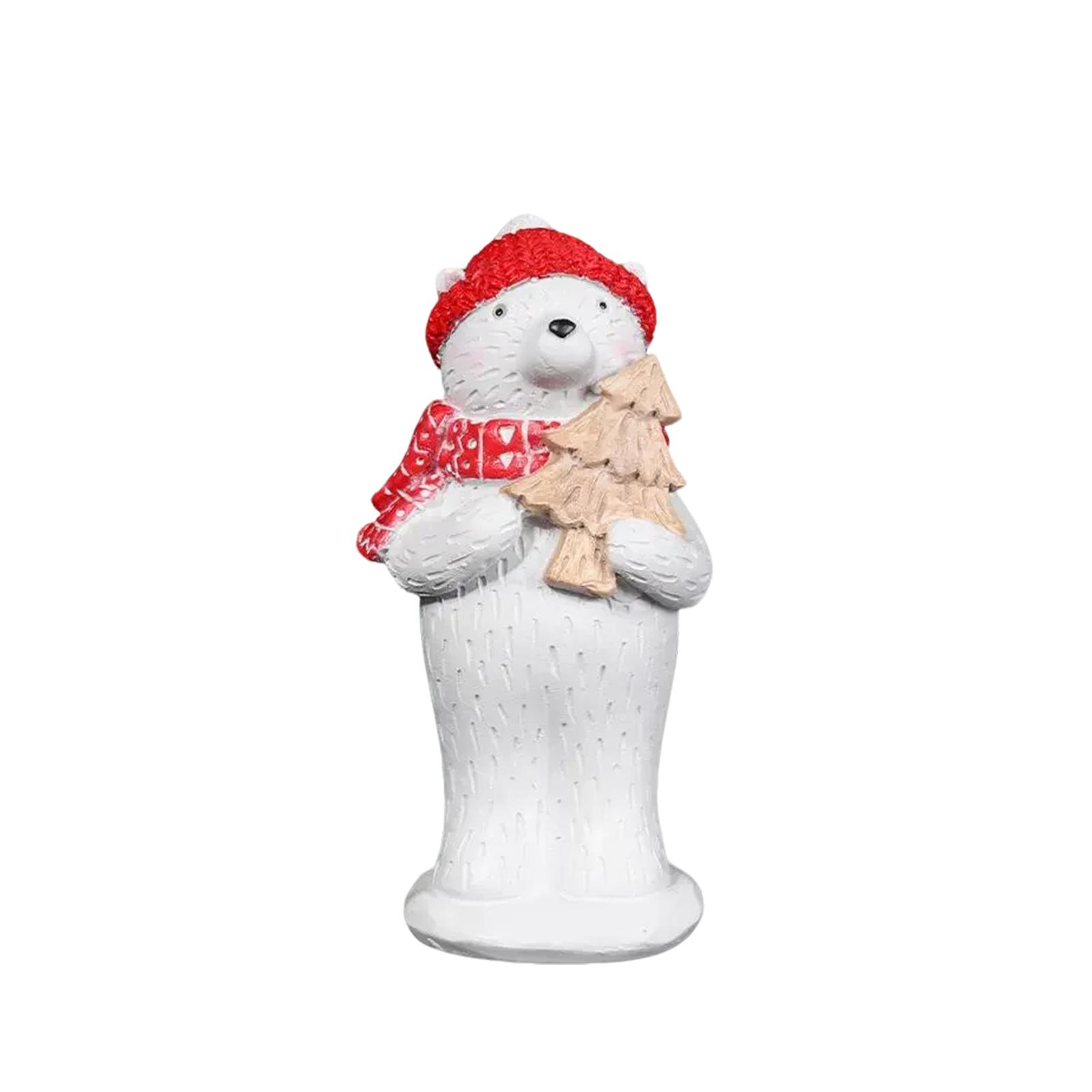 

Christmas Decoration ! 1 Piece Resin Christmas Bear Decoration Figurine, Christmas Figurine, Bear Holding A Star, Snowflake, Christmas Tree Decoration One Size