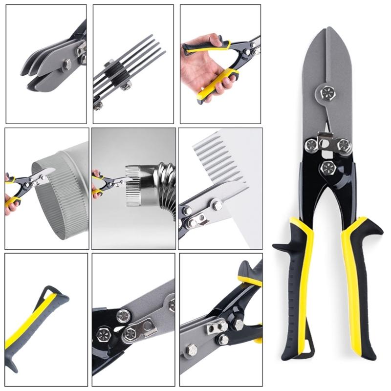 5Blade Crimper Metal Sheet Crimping Tool for 22-28Gauge HVAC Ductwork And Downspouts Stove Pipe With Ergonomic Handle