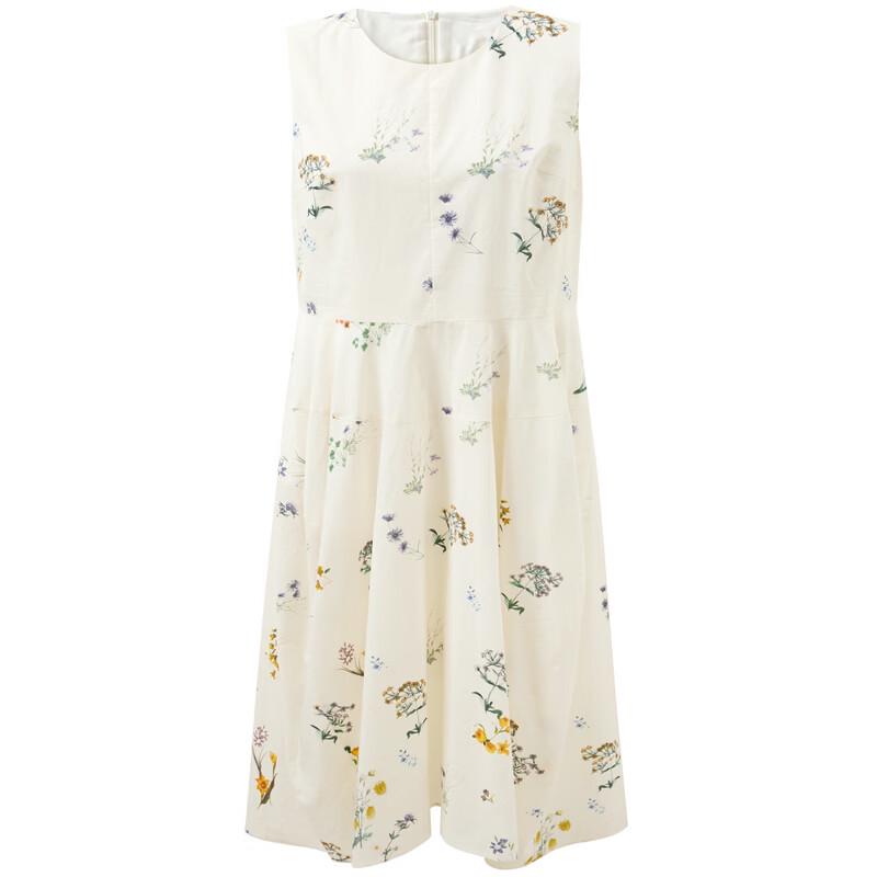 Sancai Women's 2026 Summer French Floral 100% Cotton A-Line Maxi Dress