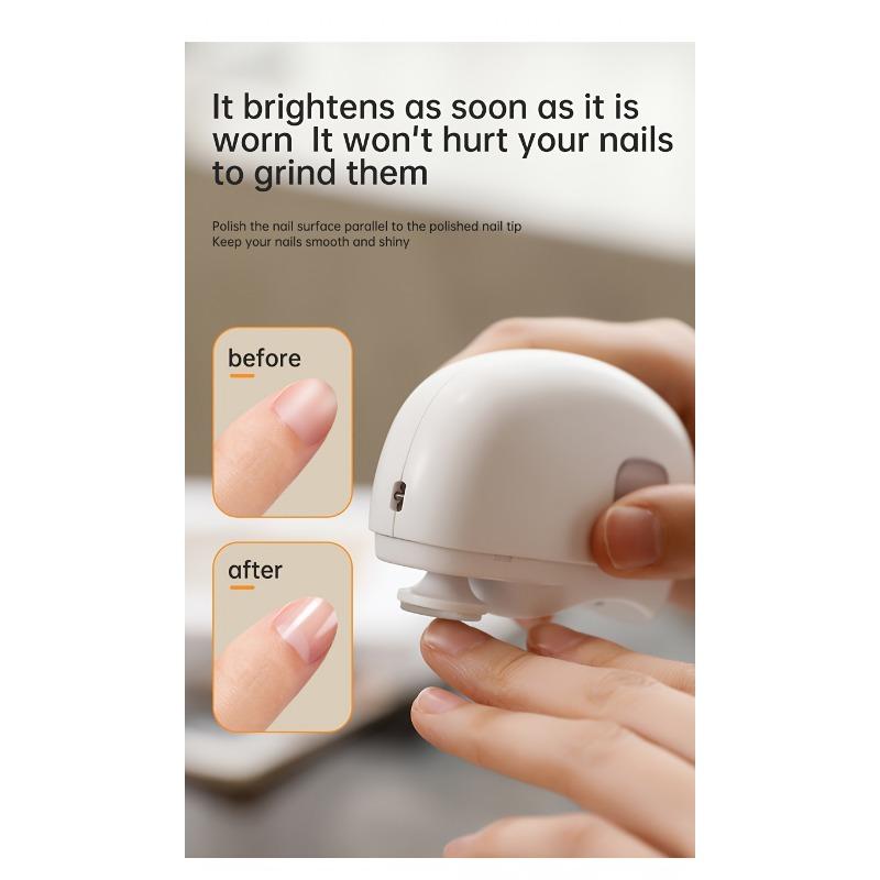 2 In 1 Electric Nail Clipper and Polisher Rechargeable Nail Trimmer