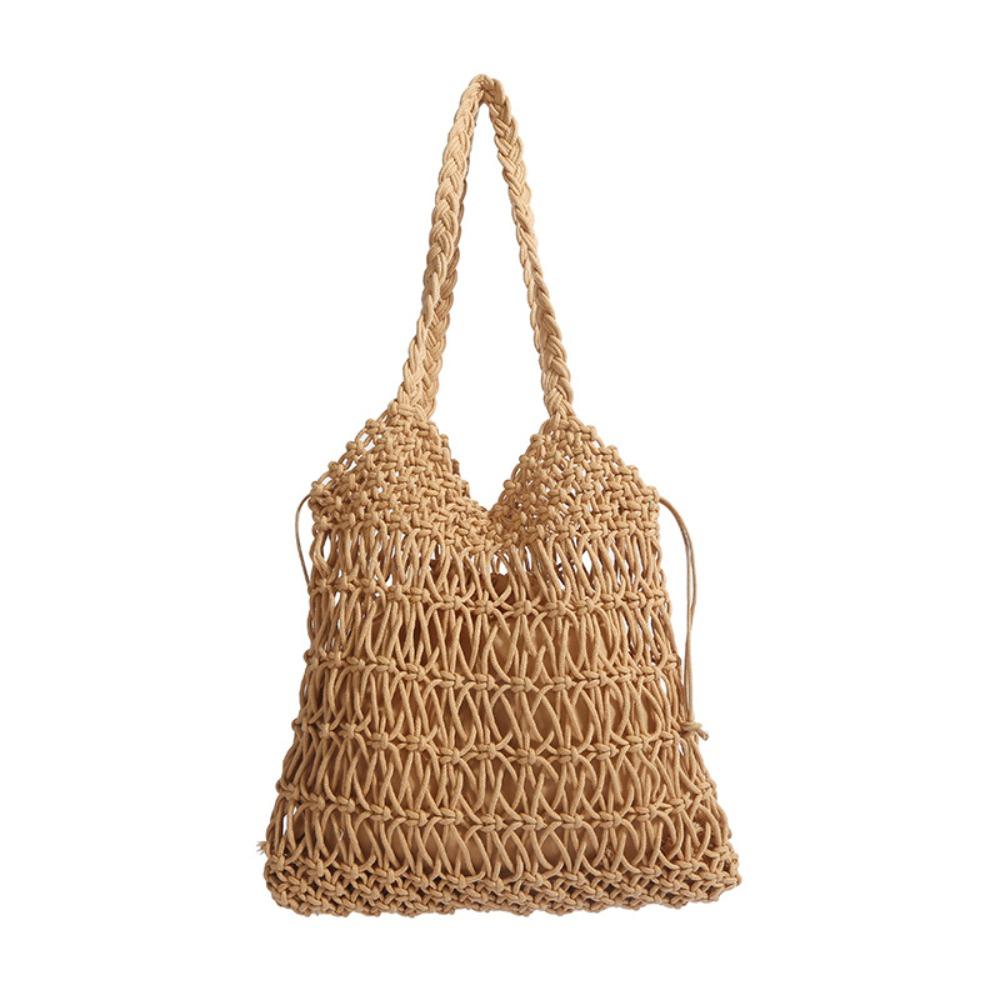 2025 Summer Weaving Hollow Out Shoulder Bags Large Capacity Beach Vacation Straw Bags For Ladies Travel Holiday Hansbags