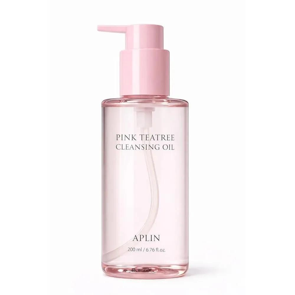 

Aplin Pink Tea Tree Cleansing Oil Facial Cleanser Makeup & Blackhead Remover Korean Skin Care 200ml 6.7oz