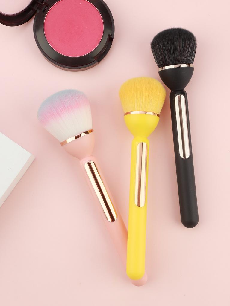 1Pcs Dust Brush,Portable Makeup Brush,Plastic Handle Makeup Brush,Powder Remover Brush Blush for Makeup
