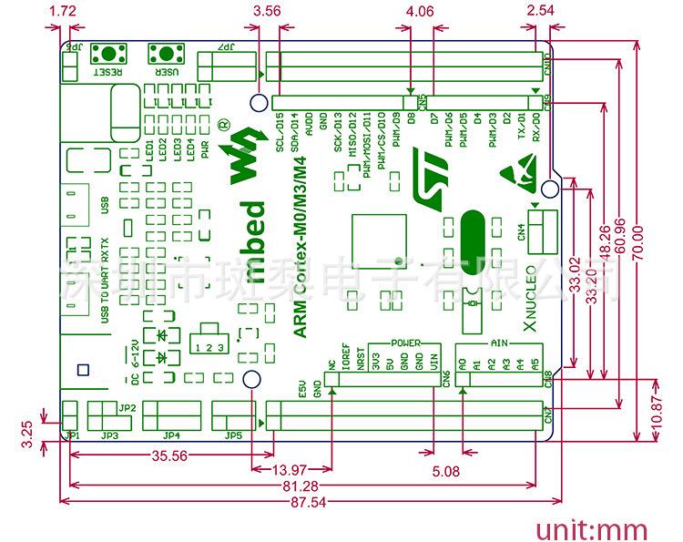 STM32F411RET6 MBED Board with 13 Sensors