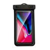 Inflatable Waterproof Phone Pouch with Touchscreen Access and Neck Strap for Diving and Swimming.