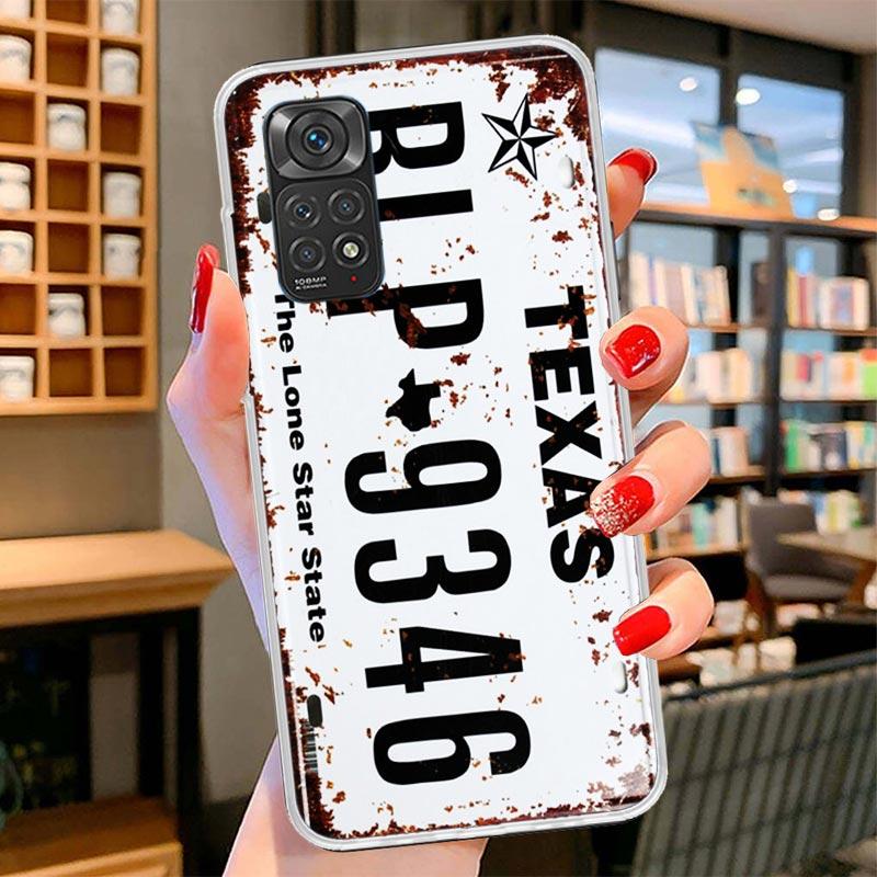 License New York Plate Number Cover Phone Case For Xiaomi Redmi Note 15 14 13 12 11 10 Pro Plus 14S 12S 11S 11T 11E 10S Soft Fun