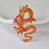 Painted Oil Fashion Chinese Dragon Brooch Brooch Corsage Male and Female Animal Accessories