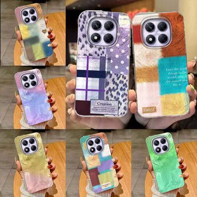 Bunte Leopardenmuster Farbverlauf Gletscher-Muster Für Xiaomi Redmi Note 14 Pro 5G Handyhüllen Cover Weiche Silikon Bumper Harte PC Rückseite
