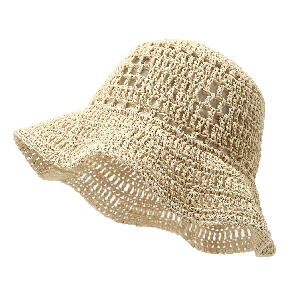 New Fashion Ladies Summer Hoilday Floppy Straw Hat Women Wide Brim Beach Foldable Straw Sun Hat Sun Cap S Straw Hat
