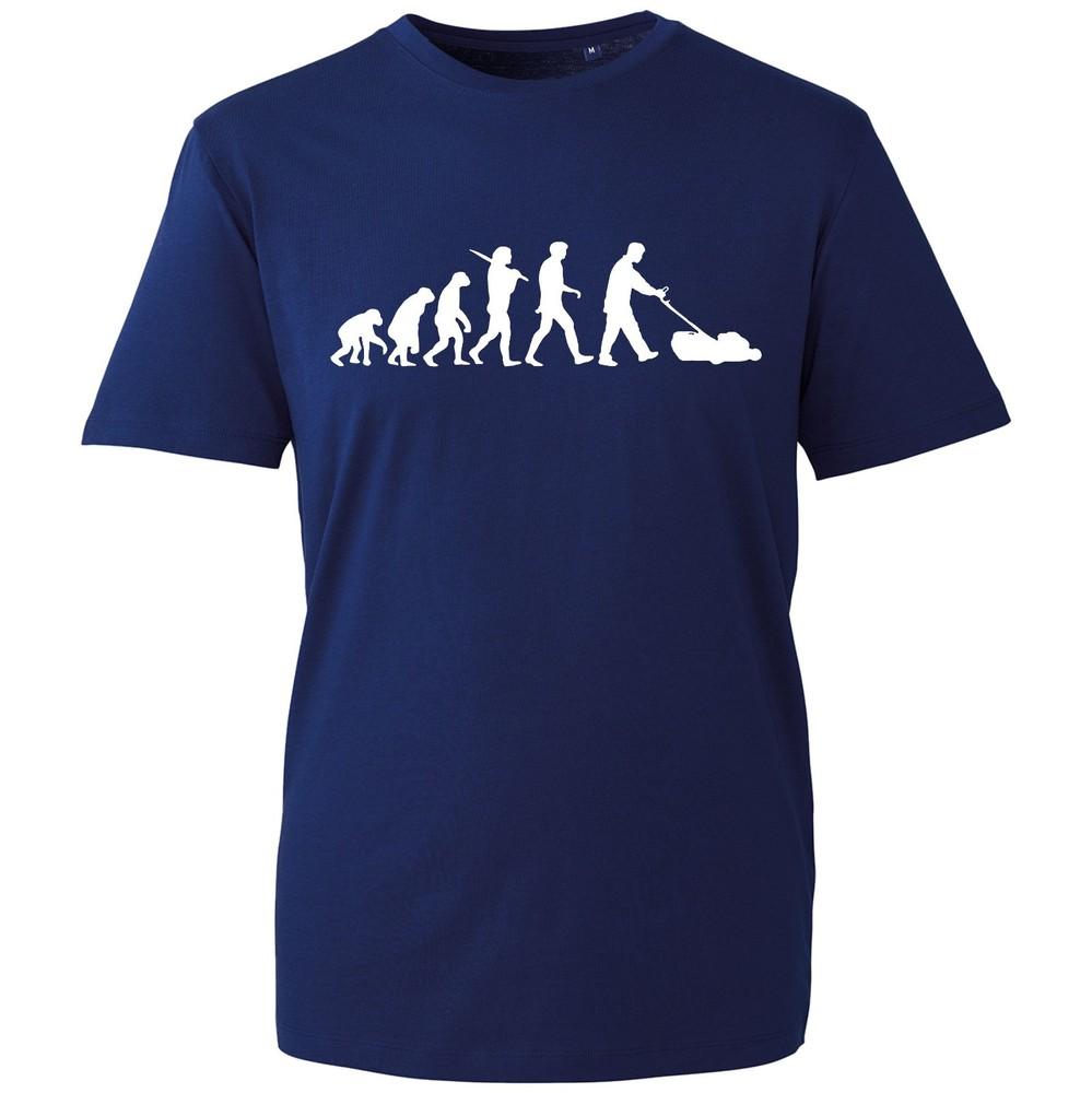 Evolution of Unisex Mower T Shirt Unisexs Black Funny Gardening Lawn Mowing Graphic S
