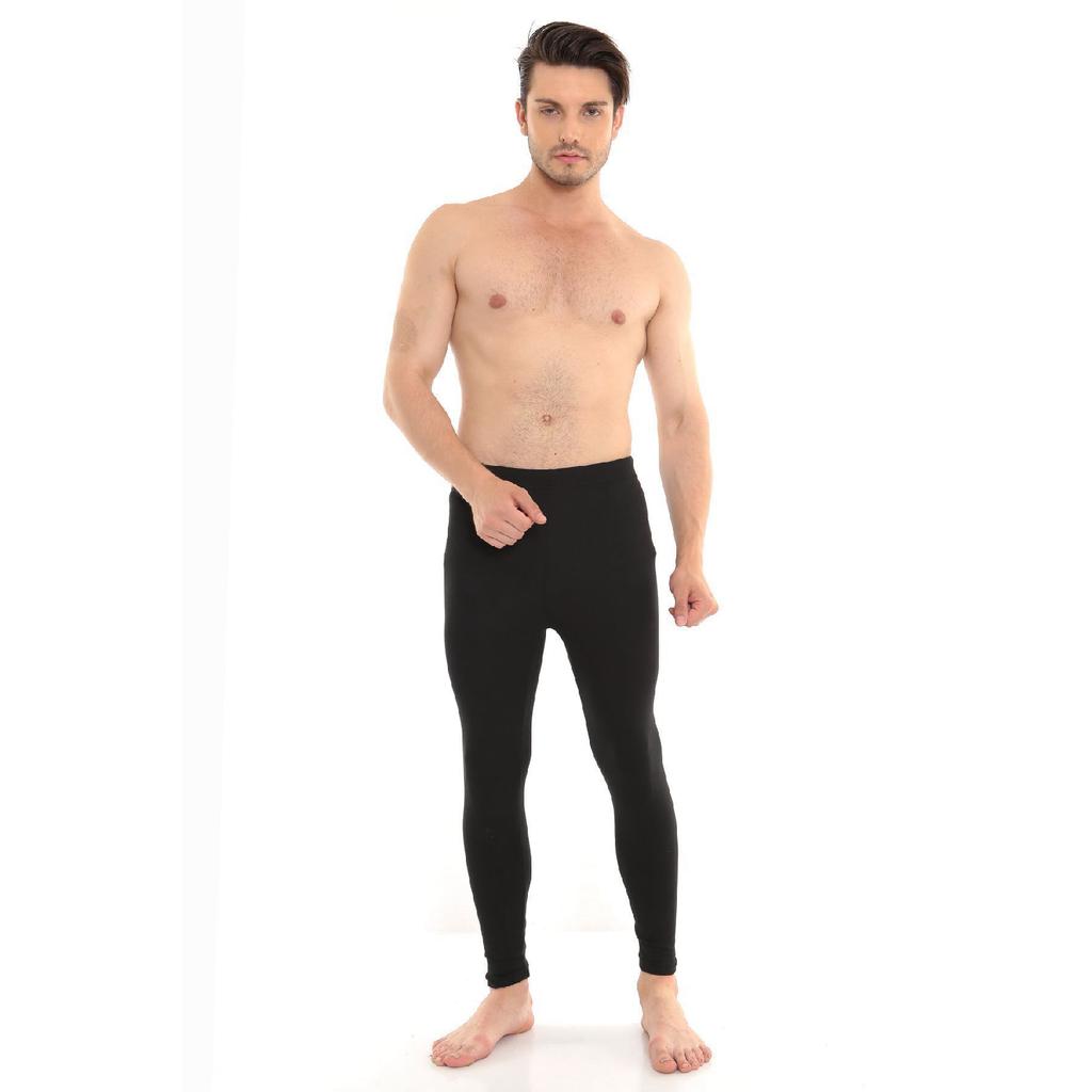Erhabene Thermounterwäsche | Unisex Thermostrumpfhose aus Baumwolle Schwarz