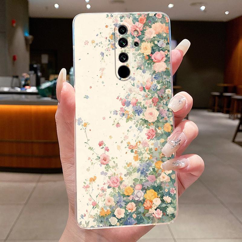 Custodia Per Xiaomi Redmi Note 8 Pro Note8 Capa Fiore Farfalla Protettiva Sottile Custodie Trasparente Morbido Silicone TPU Copri Telefono