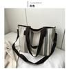 Large capacity women's shoulder bag women's new simple vertical striped casual tote bag fashion handbag