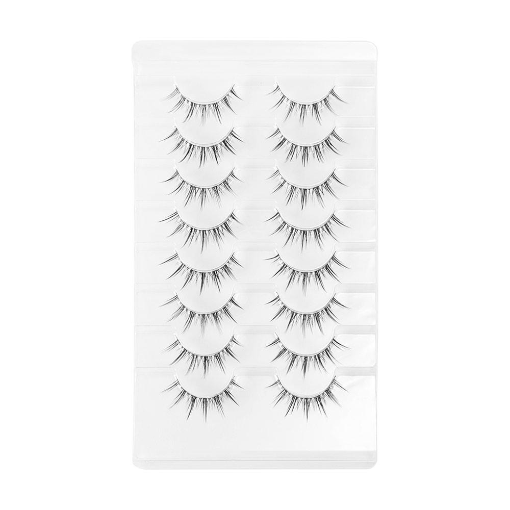 8 Pairs Curled False Eyelashes Dense Eye Lashes Grafting Little Devil Full Strip Lashes Makeup