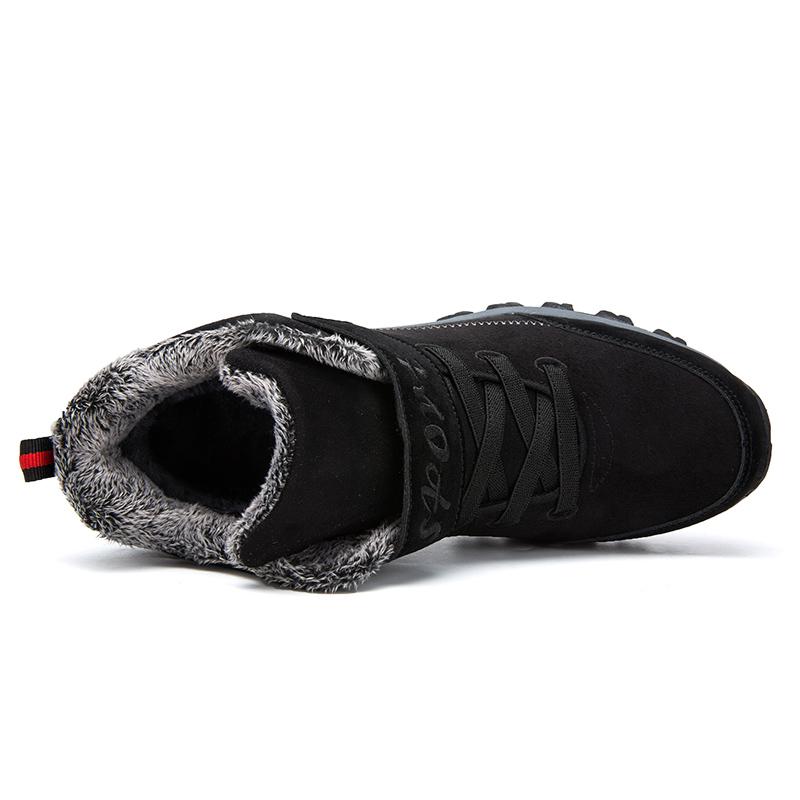 TUINANLE Vinter Menn Plysj Myke Snøstøvler Plus Varmt Utendørs Kaldt Martin Støvler Kvinner Mote Sklisikker fritidssko Sneaker