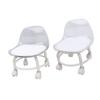 Low Rolling Stool with Wheels Back Support Small Acrylic Short Silent Mini Roller Seat
