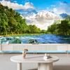 Waterfall 3d Mural Waterfall Forest Trees Wallpaper Living Room Bedroom Waterfall Wallpaper Home Decor