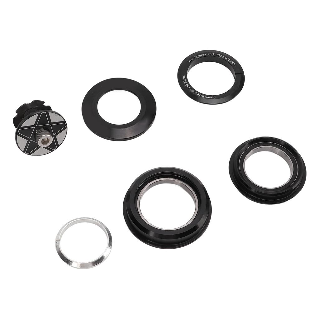 RISK Double Bearing Bike Headset for Straight Tube to Cone Tube Fork 44‑50.6mm with Original 1.25 Small Cone Tube