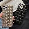 Urocze etui 3D z serduszkiem miłości na iPhone 16 13 14 15 Pro Max XS XR X 11 Plus Kolorowe etui z kreskówki w kolorze cukierka na 12 13 Mini
