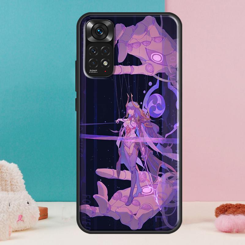 Baal Genshin Impact Game Case For Xiaomi Redmi Note 14 13 Pro 12 11 9 10 9S 10S 11S 12S Redmi 14C 13C 10C 12C Cover