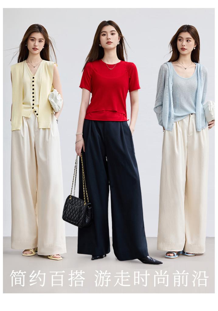 Zero Binding Feeling "Laisai" Wide Leg Pants