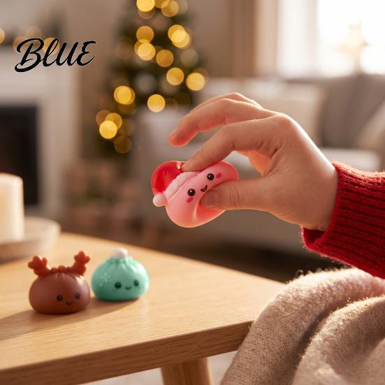 Sensory Relief Gifts for Classmates 2026 Christmas Dumplings Advent Calendar with 24 Mini Bun Squeeze Party Supplies Students Toys Festive Countdown
