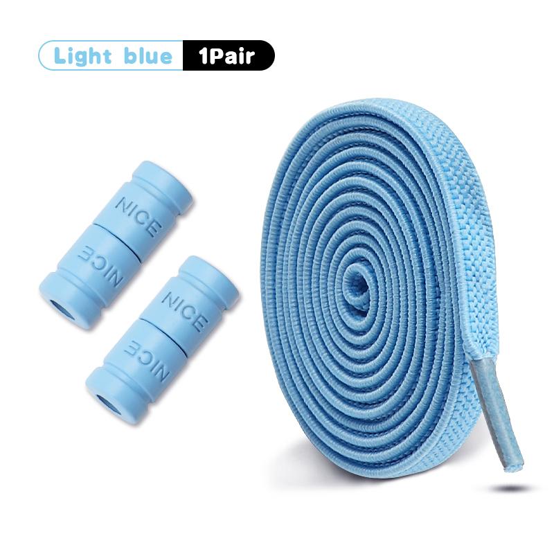 New 1Pair/3Pair Buckle Flat Elastic No-Tie Laces Letter Metal Capsule Lazy Shoelace for Men Women Sneakers Quick Shoelaces