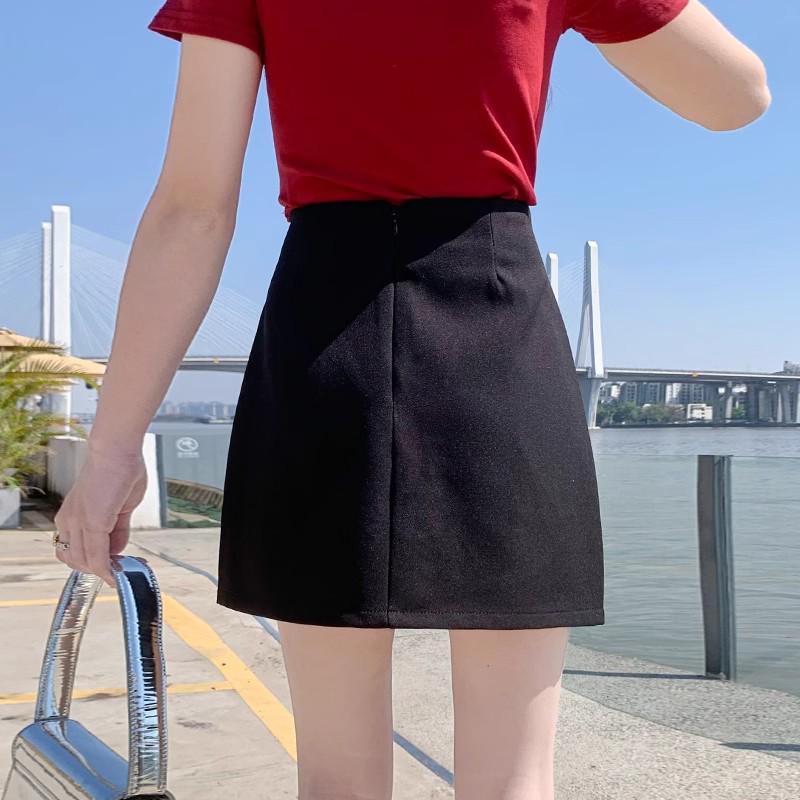 Women's Irregular High-Waist A-Line Skirt - Spring/Summer 2025 Bodycon Style, Anti-Exposure, Professional Casual Wear