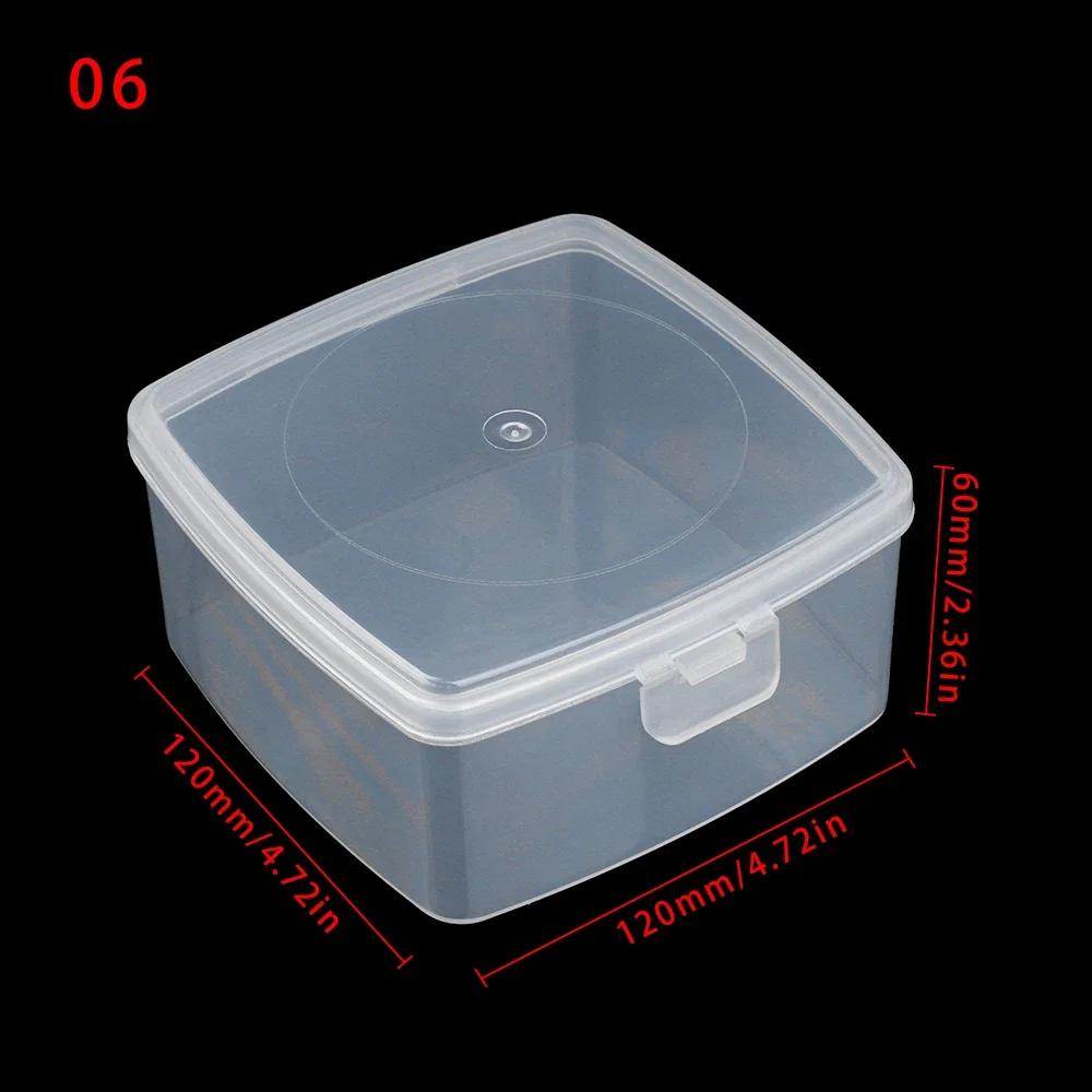 DiY Small Square Clear Plastic Storage Box For Jewelry Diamond Embroidery Craft Bead Pill Home Storage Accessories