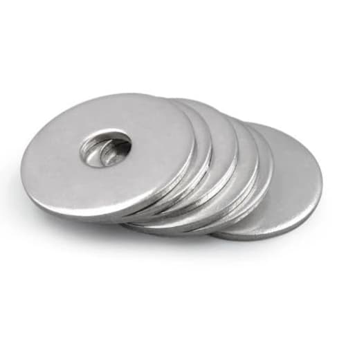 Adpack [Made in Japan] Stainless Steel Large Washers, M5 (5.5mm), 25mm Outer Diameter, 1.0mm Thickness, 20-Pack