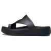 Crocs Getaway Platform Toe Loop, 25cm, Women's, Black