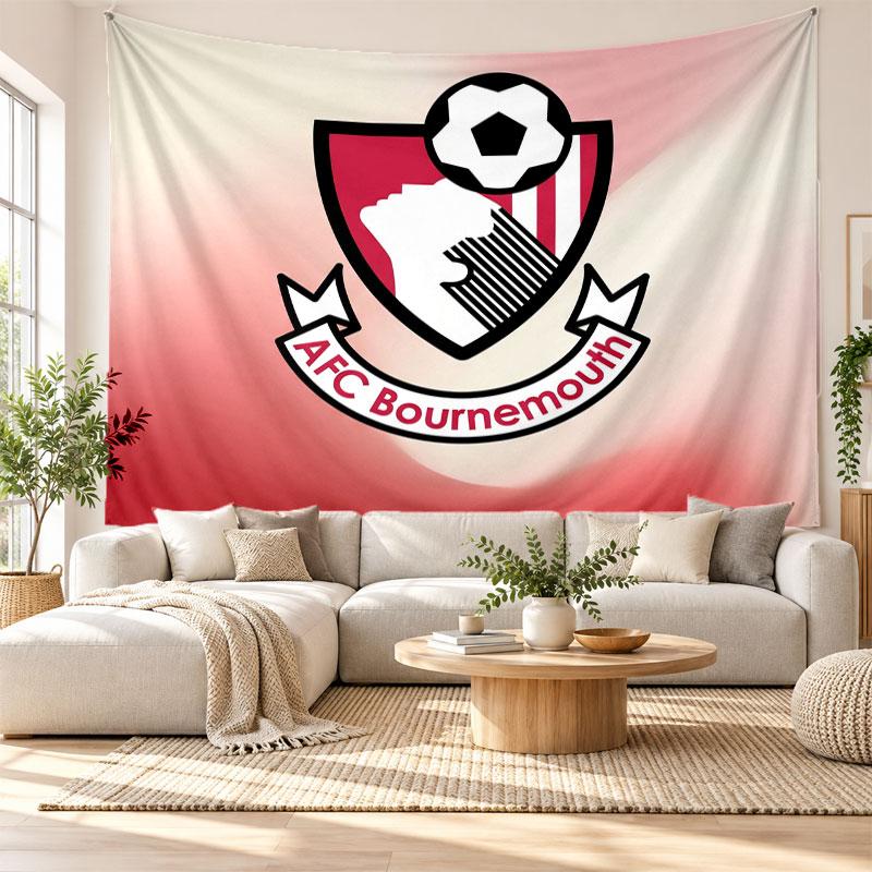 Bournemouth Football Wall Tapestry, Soft Fabric Wall Hanging, Decorative Backdrop For Bedroom Home Wall Art