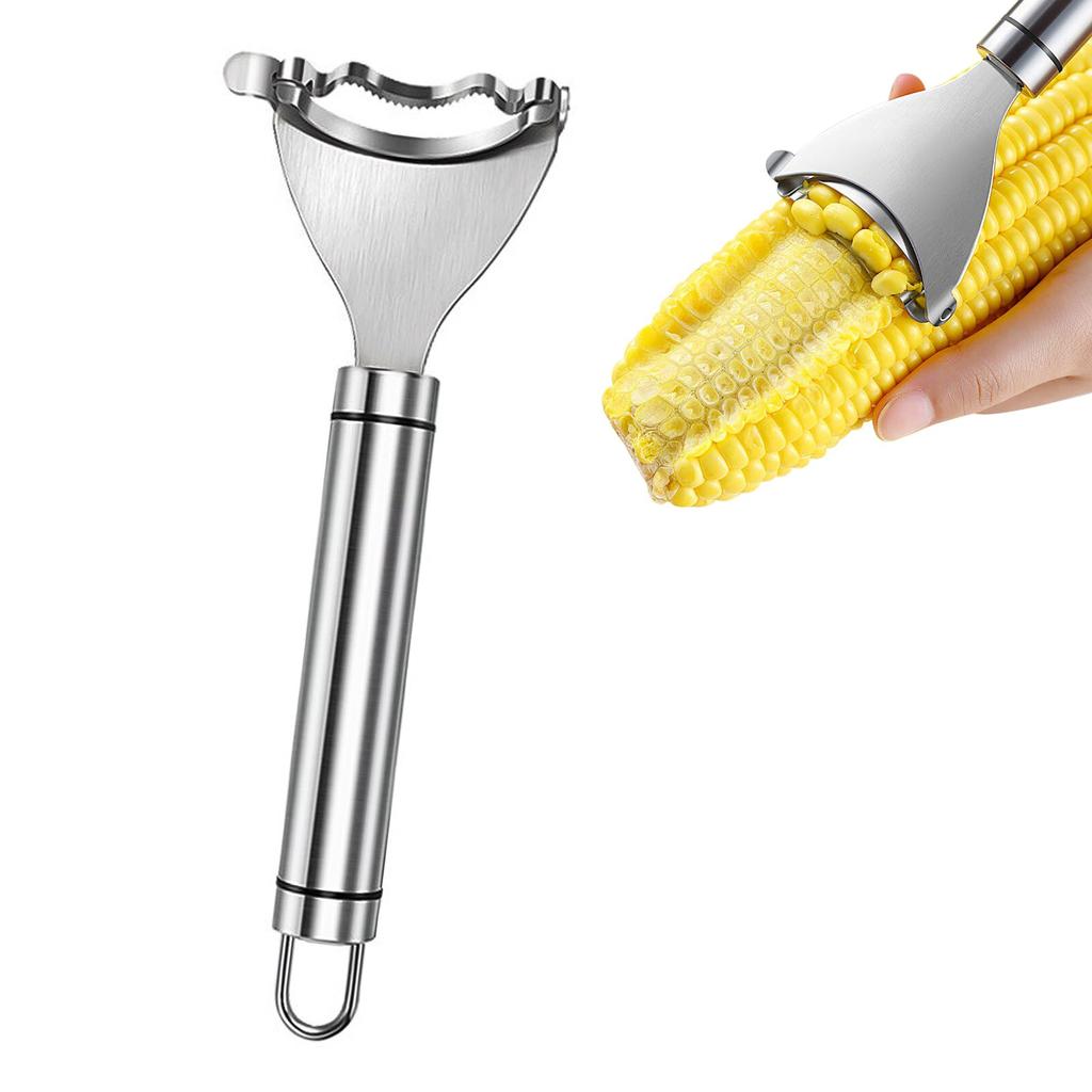 Nalaina Corn Corn Kernel Stainless Steel Corn Easily Peels Corn Kitchen Convenient Kitchen Tool for Home Easy to Versatile Cutter, Remover, Thresher,