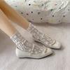 Square Toe French Pearl One Buckle Strap Low Heel Mary Jane Women's Shoes with Skirt Light Mouth Soft Sole Single Shoes