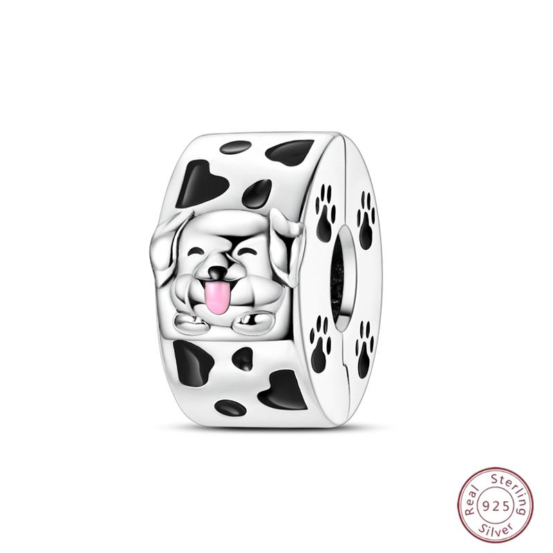 Copper Firefly Cute Cats And Dogs Beaded Pendant Suitable For Original Charms Bracelet Diy Exquisite Women Jewelry