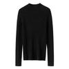 Women's Pure Cashmere Sweater - Half-High Neck, Slim Fit, Solid Color, Long Sleeve Pullover Knitwear, Perfect as a Base Layer for Autumn and Winter.