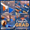 Graduation Banner Graduation Cap Design Academic Celebration Display Graduation Background Triangular Flags Grad Party Backdrop