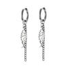EUEAVAN Stainless Steel Ichthys Jesus Fish Dangle Earrings for Women Men Christian Symbol Hoop Earrings Amulet Religious Jewelry