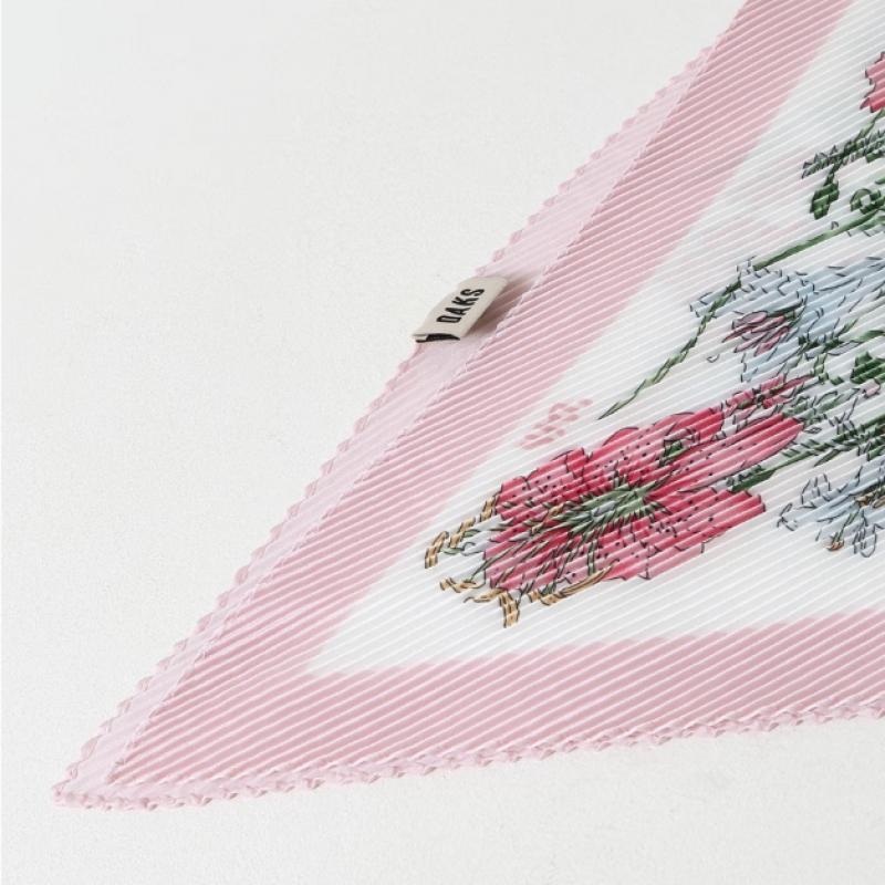 Daks Pink Flower Pleated Scarf Dcsc6e663p2
