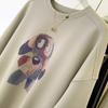 American thin round neck pullover sweater women's spring and autumn 2025 new popular lazy wind without hat