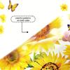 Sunflower Trash Can Stickers Floral Wheel Trash Can Stickers Self-Adhesive Waterproof Pvc Decals For Walls Bathroom Home Decor