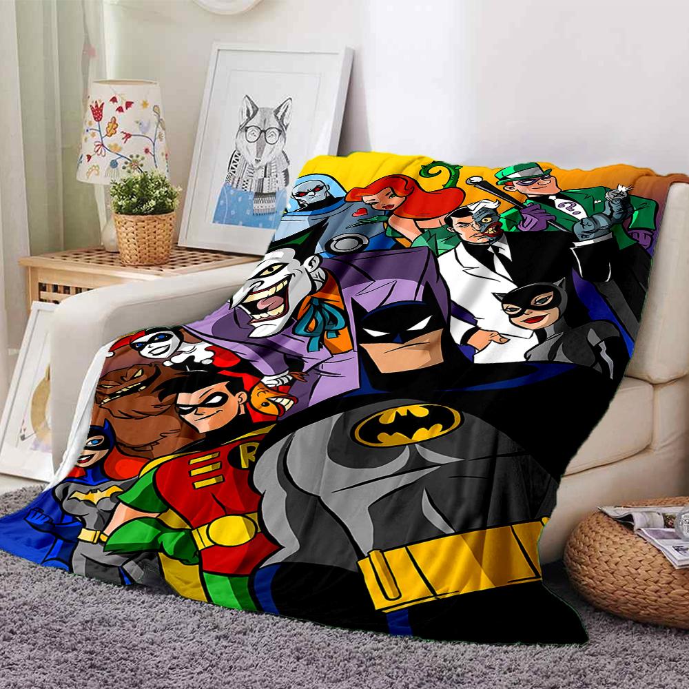 Batman Theme Printed Blanket - Perfect for Couch, Bed, Travel & Outdoor Use | Machine Washable, Cozy & Durable.